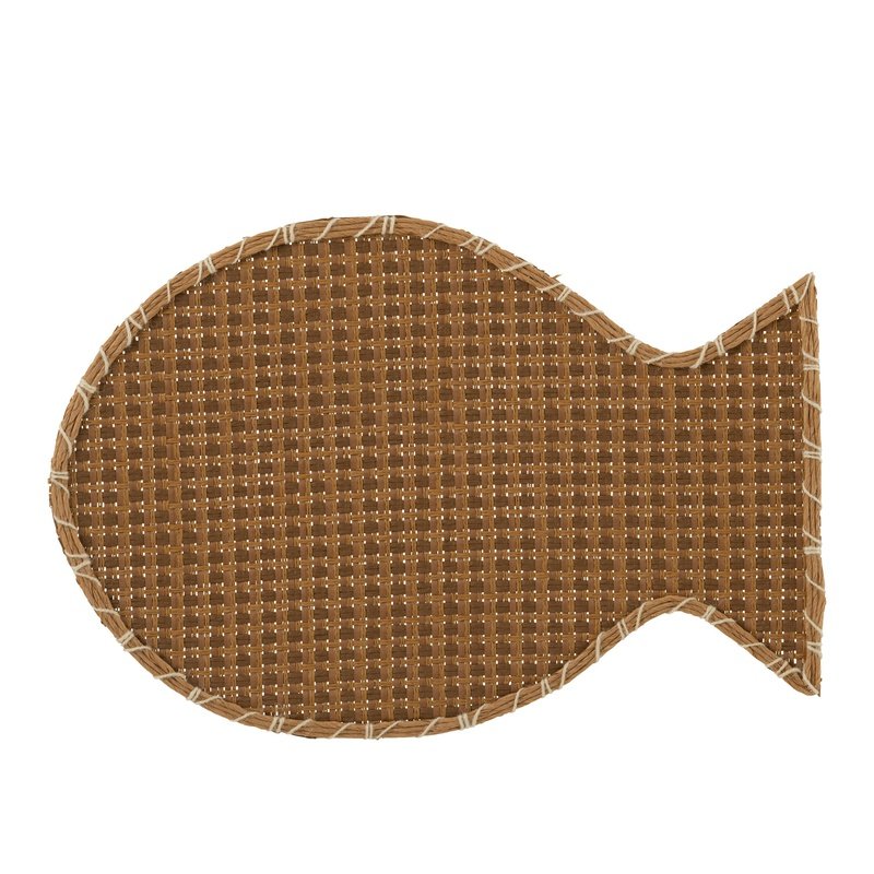 J-Line Placemat Vis Bruin