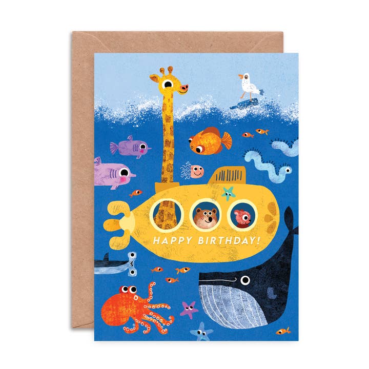 Kaart Birthday Submarine