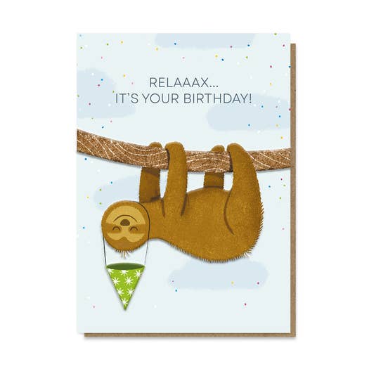 Kaart Sloth Birthday