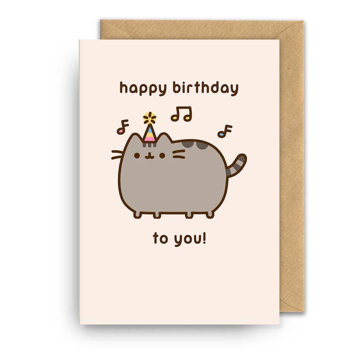 Kaart Pusheen Birthday Music