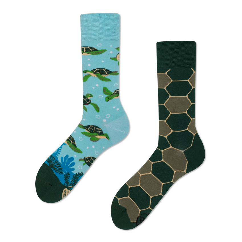 Many Mornings Sokken Turtle Time