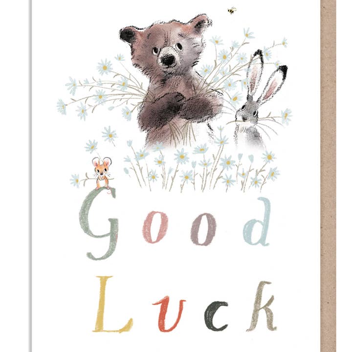 Kaart Good Luck | Bear, Hare, Mouse
