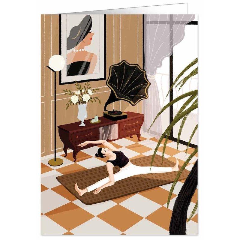 Kaart Woman Practicing Yoga