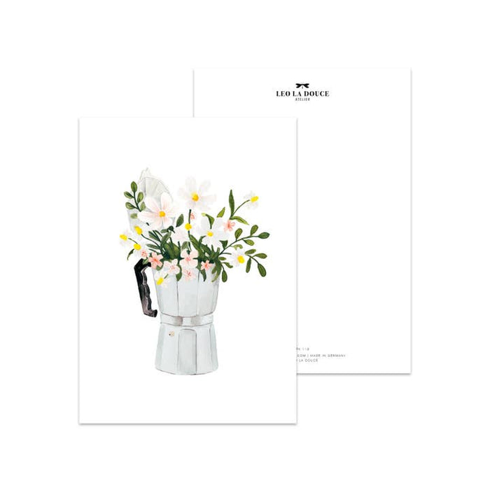 Carte Bouquet à expresso blanc