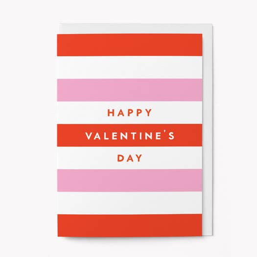 Kaart Happy Valentine's Day | Stripes