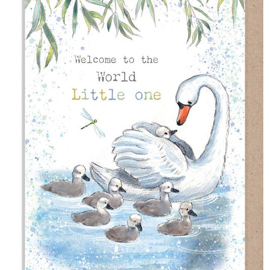 Kaart Welcome To The World Little One | Zwaan