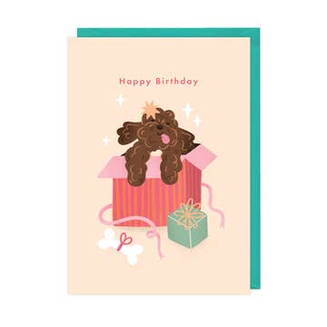 Carte Joyeux anniversaire Cockapoo