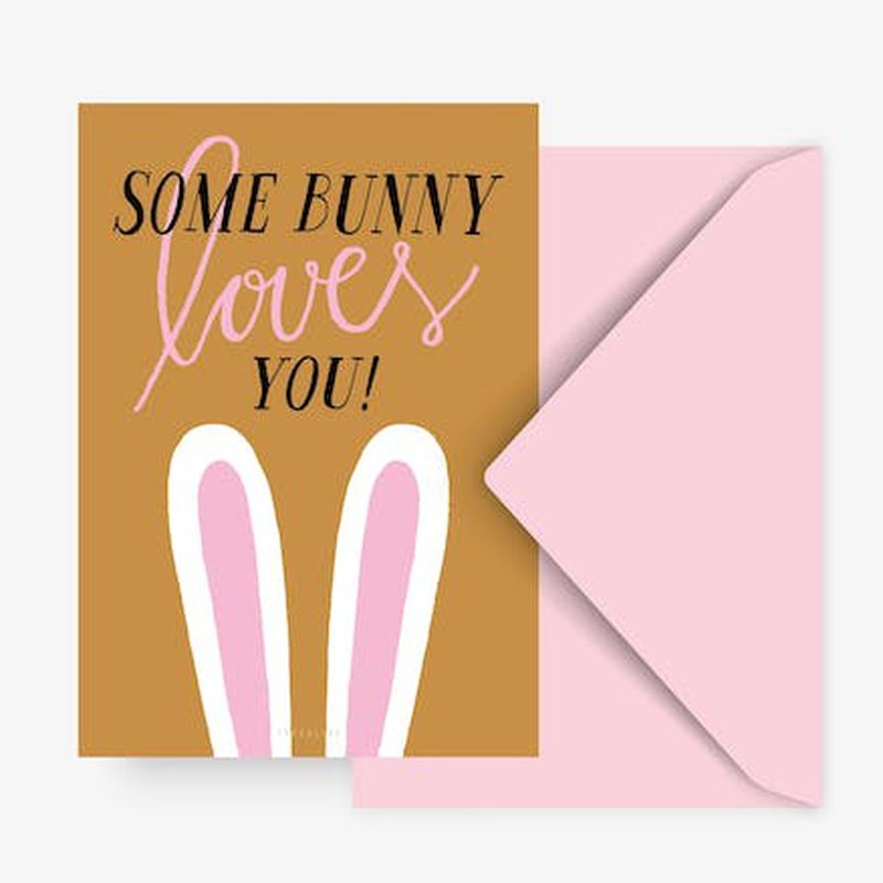 Kaart Some Bunny Loves You! | Zonder Enveloppe