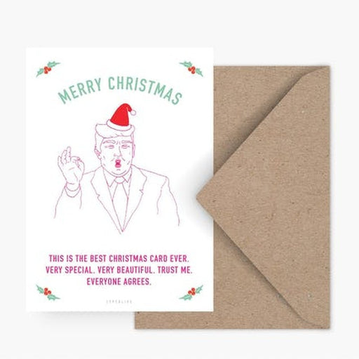 Kaart Merry Christmas | Best Christmas Card Ever | Trump Krossproducts | De online winkel voor hebbedingetjes