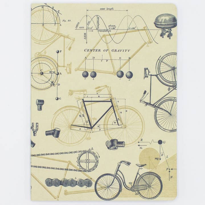 Bicycle Science Softcover Notebook - Lined Pages