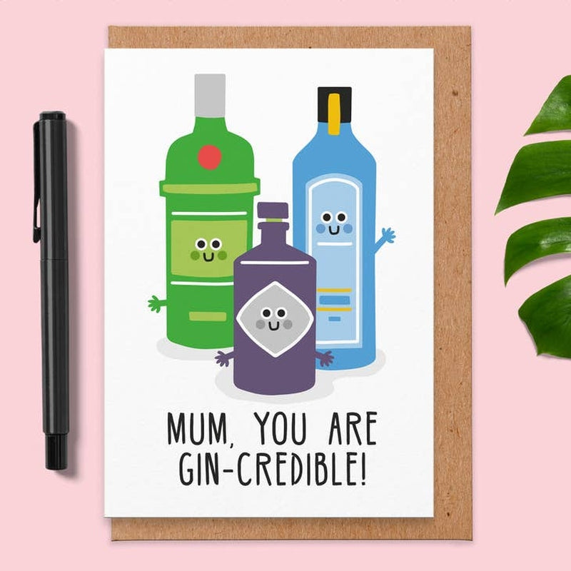 Kaart Mum You Are Gin-Credible