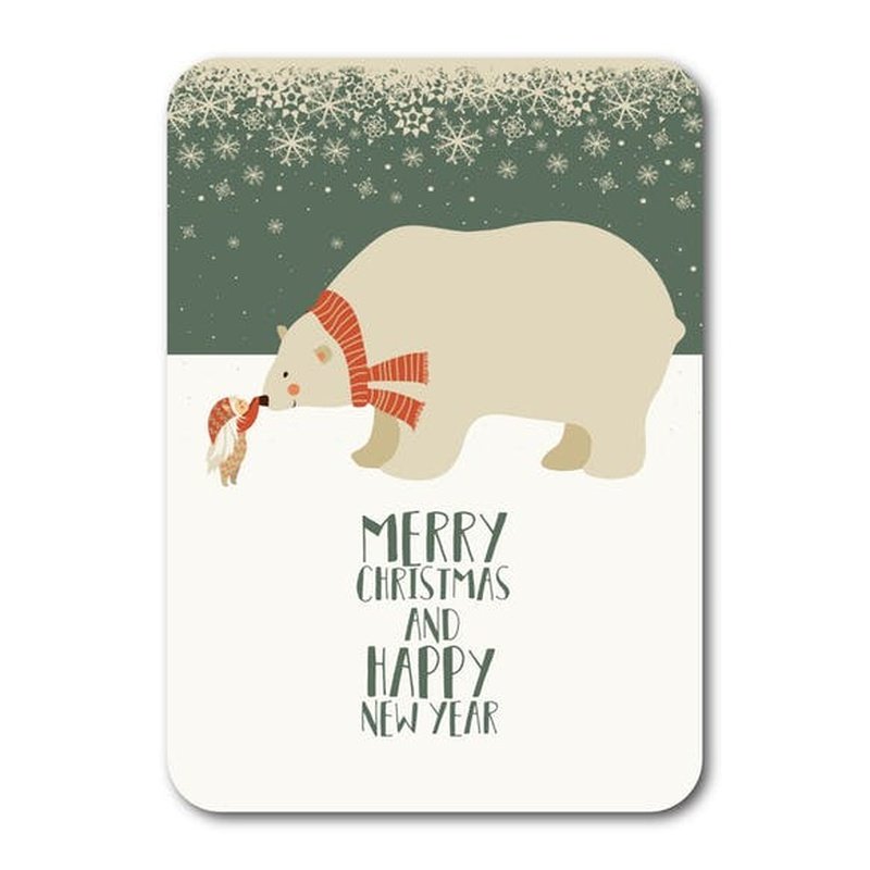 Kaart Merry Christmas and Happy New Year