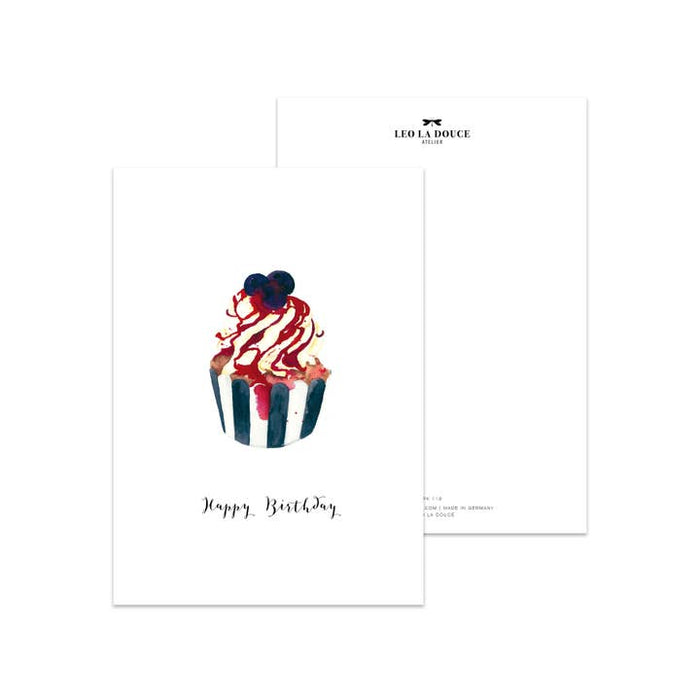 Carte Joyeux anniversaire Cupcake | Enveloppe