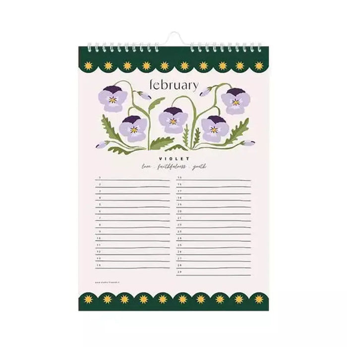 Fleurs du calendrier d'anniversaire