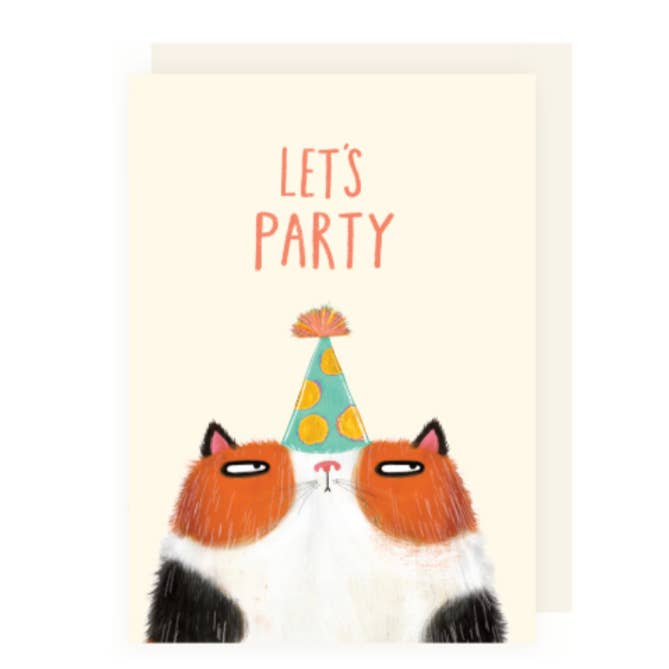 Carte Let's Party Cat