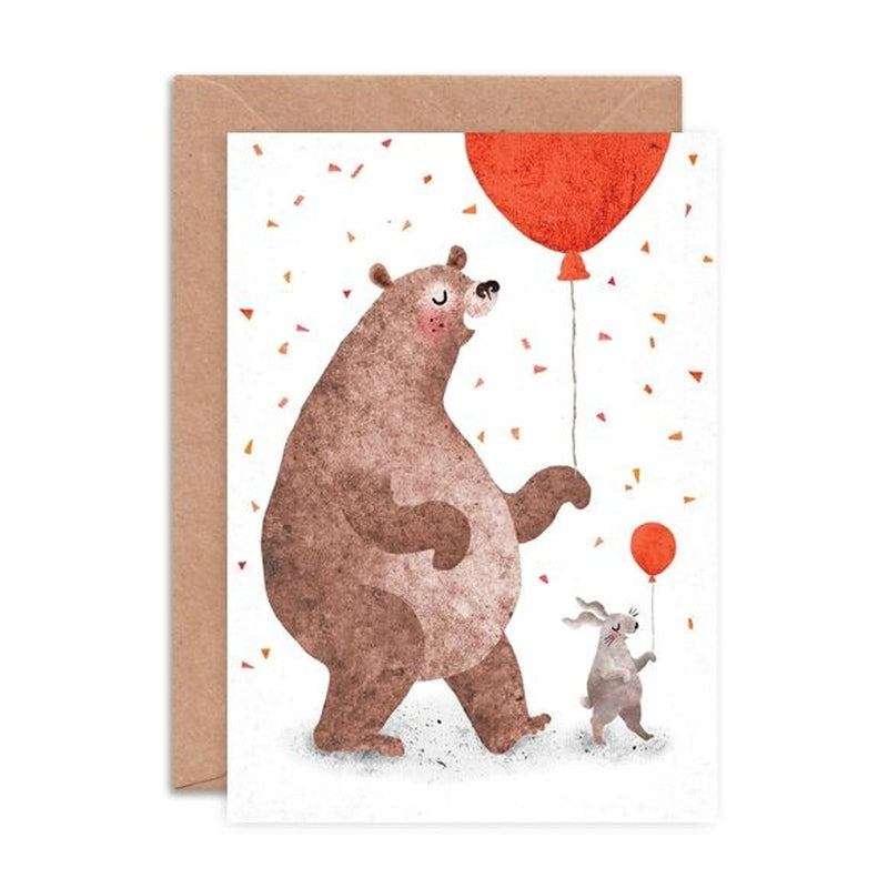 Kaart Bear & Bunny Dancing