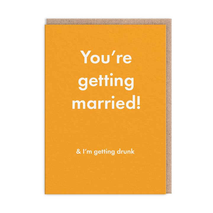 Kaart Getting Married And Drunk