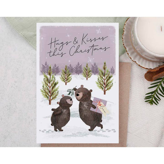 Kaart Hugs & Kisses This Christmas