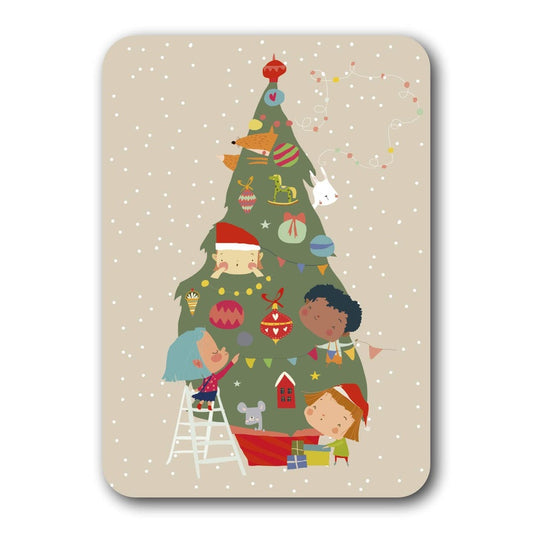 Kaart Decorating The Christmas Tree