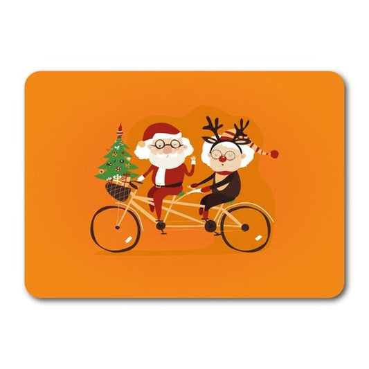 Kaart Christmas Couple on a Tandem