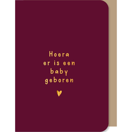 Kaart Hoera Er Is Een Baby Geboren