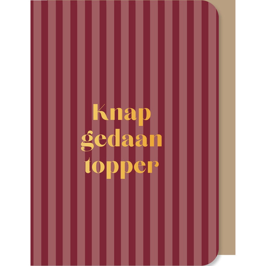 Kaart Knap Gedaan Topper