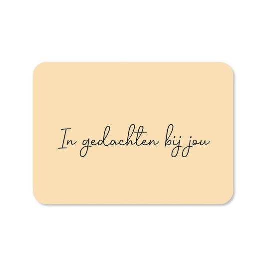 Kaart In Gedachten Bij Jou | Met Envelop
