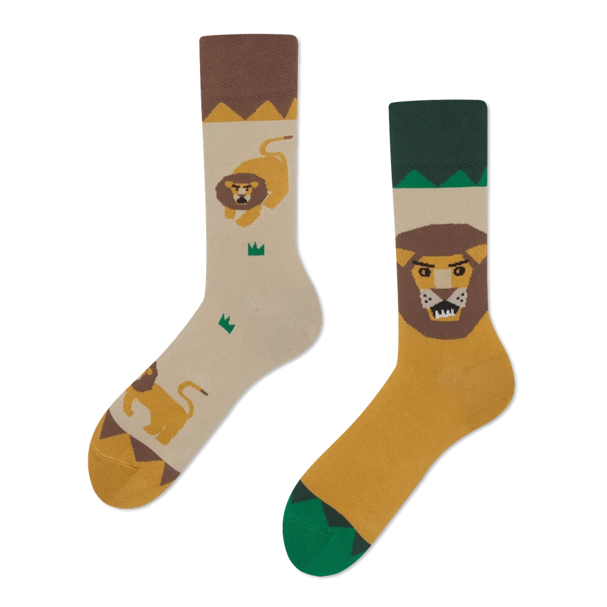 Many Mornings Lion Around Sokken