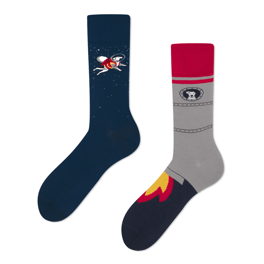 Many Mornings Space Dog Sokken