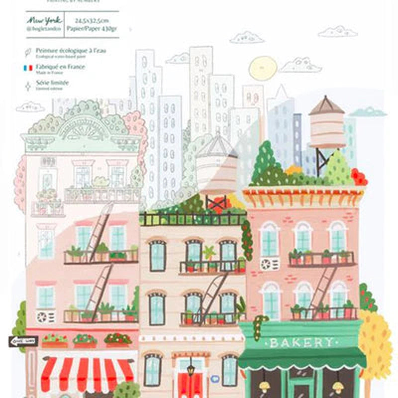 La peinture épicerie de la petite épicerie par chiffres