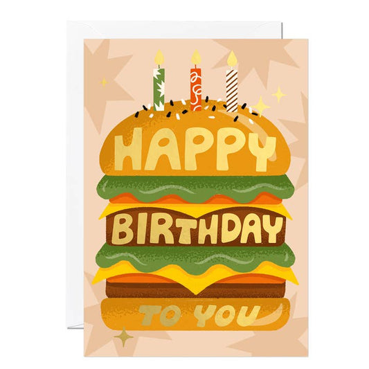 Kaart Happy Birthday Burger