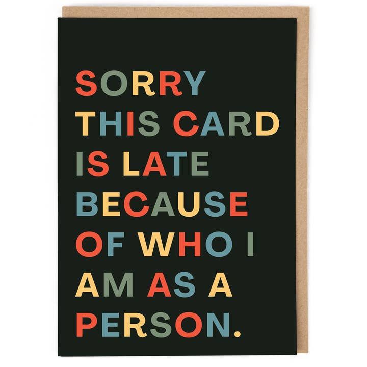 Kaart This Card is Late