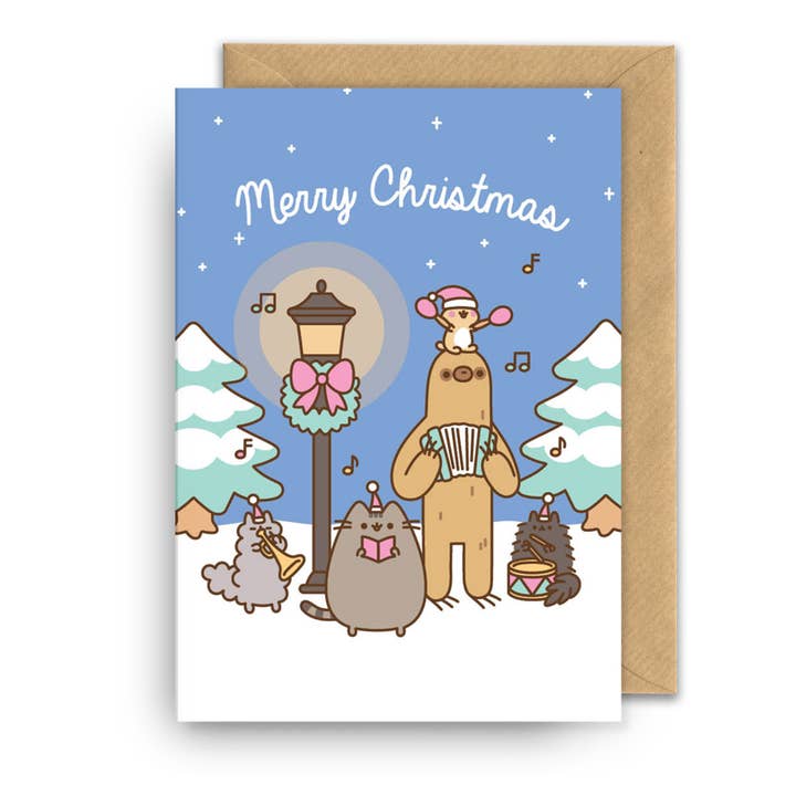 Kaart Christmas Caroling | Pusheen