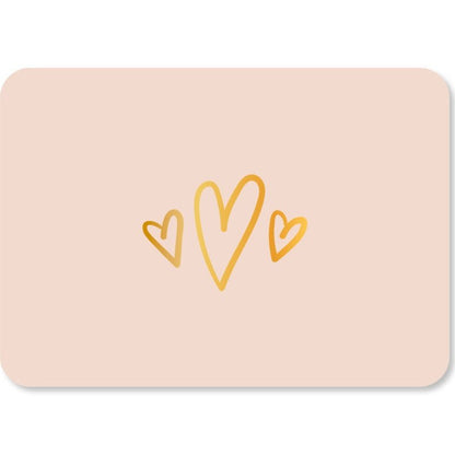 Kaart Hartjes Goudfolie
