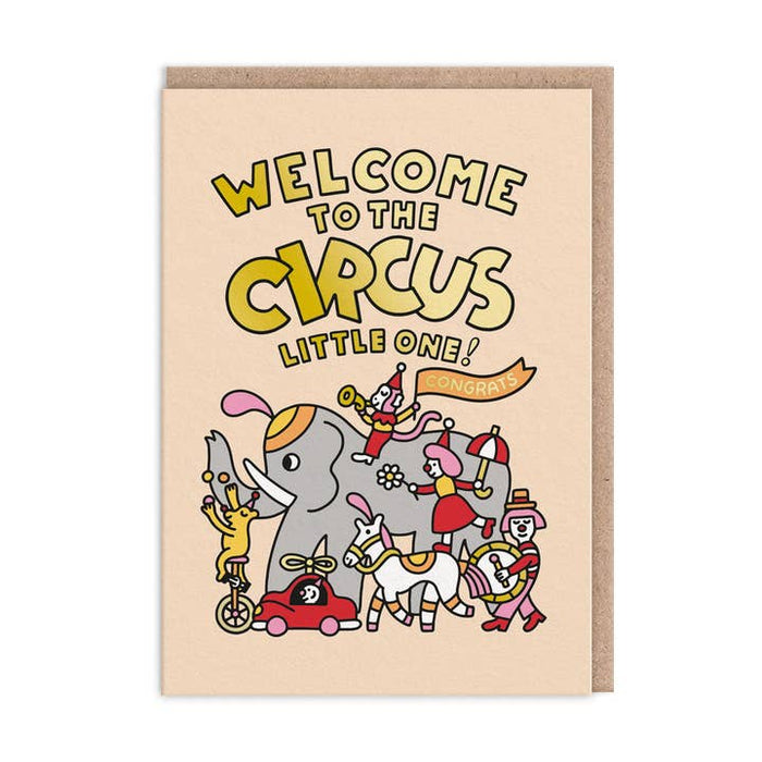 Carte bienvenue dans le cirque