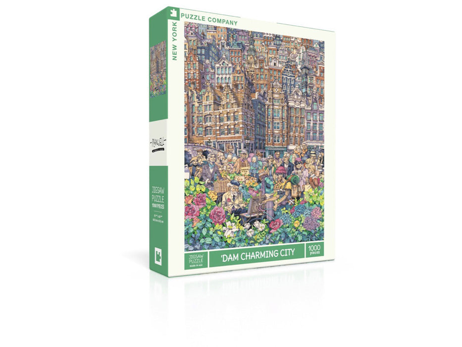 New York Puzzle Company Dam Charming City Puzzle 1000 pièces