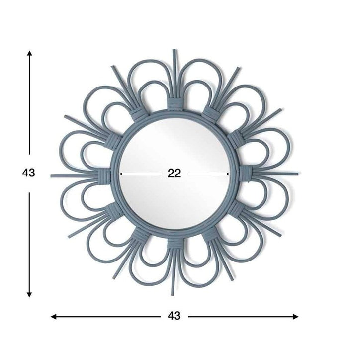 Spiegel Flor Rond Grijs 43x43x2 Krossproducts | De online winkel voor hebbedingetjes