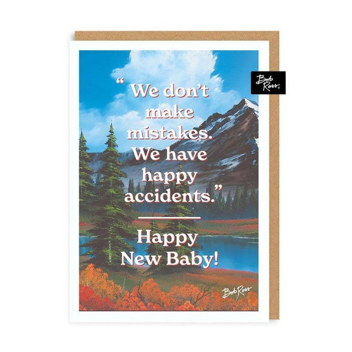 Kaart We Don't Make Mistakes | Bob Ross Krossproducts | De online winkel voor hebbedingetjes