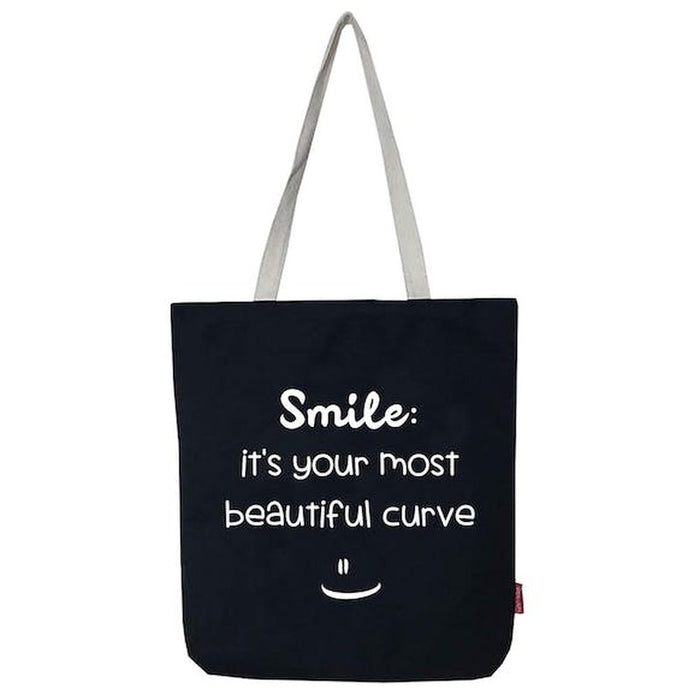 Stevige Boodschappentas Smile: It's Your Most Beautiful Curve Krossproducts | De online winkel voor hebbedingetjes