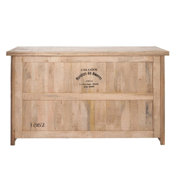 J-LINE BAR 3LADE+3SCHAP HOUT NAT 180.5x55x104.5cm Krossproducts | De online winkel voor hebbedingetjes