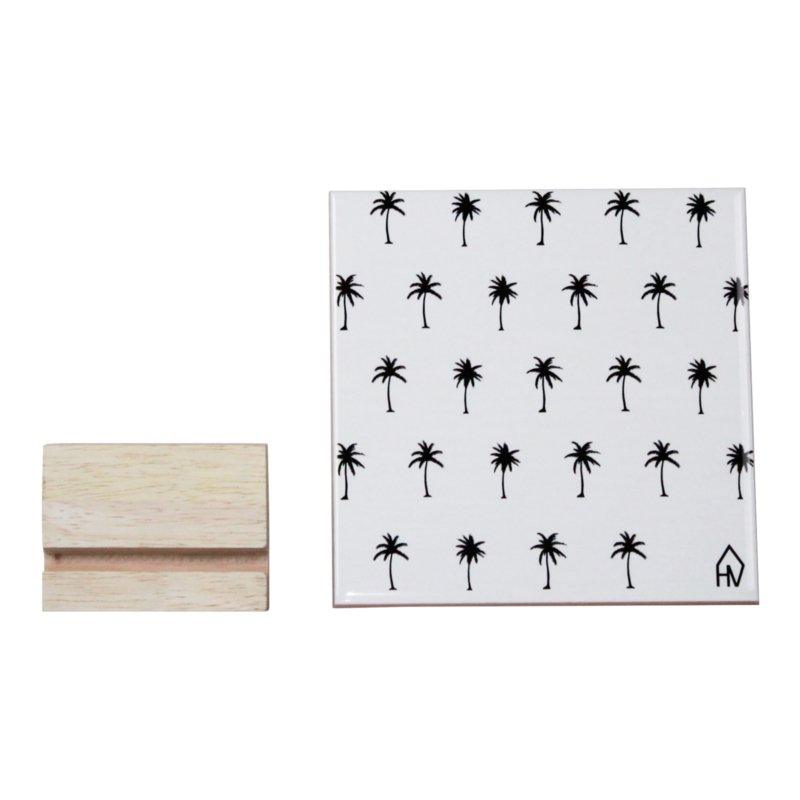 Housevitamin | Decoratieve tegel Palmbomen | Keramiek | Wit