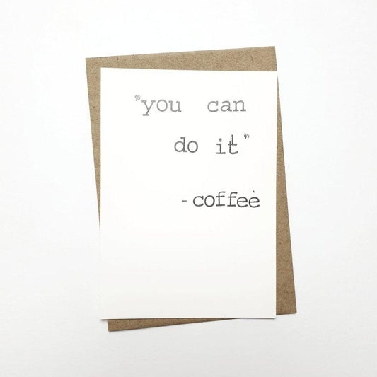 Kaart You can do it -coffee