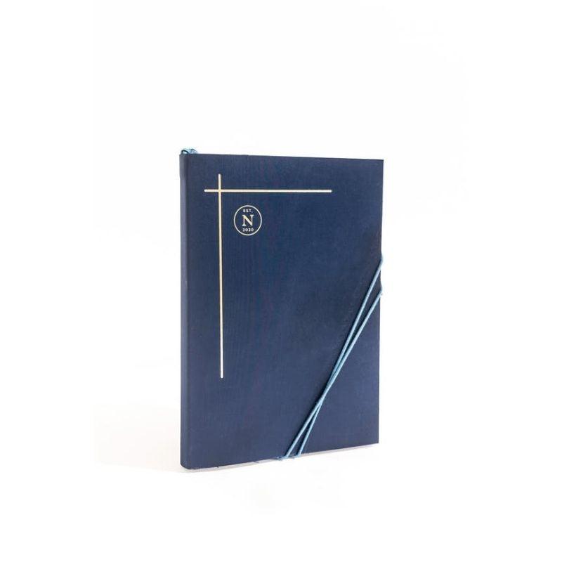 Nez Living Vegan Bio-Leather Notebook Lilly | Medium | Tanzanite