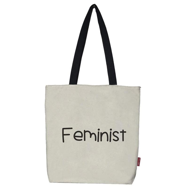 Stevige Boodschappentas Naturel Feminist